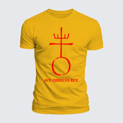 [Copy]Luxe Mercerized Cotton Tee - Christ Is King- Ave Christus Rex