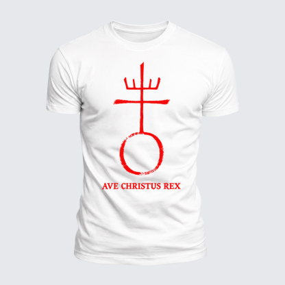 [Copy]Luxe Mercerized Cotton Tee - Christ Is King- Ave Christus Rex
