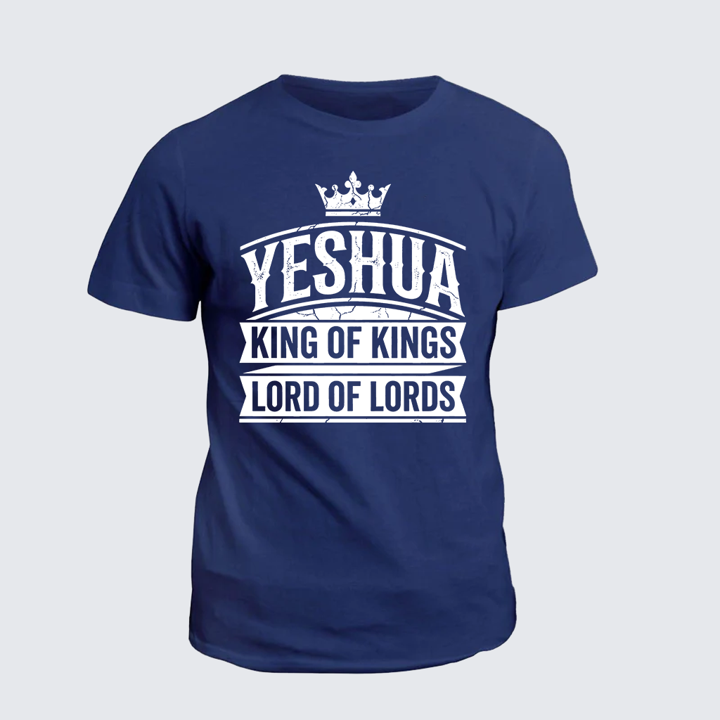 Yeshua King Of Kings Lord Of Lords Jesus God Christian Cotton T-Shirt