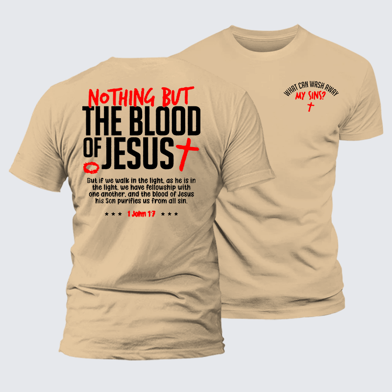 What Can Wash Away My Sins Jesus God Christian Premium Mercerized Cotton Tee