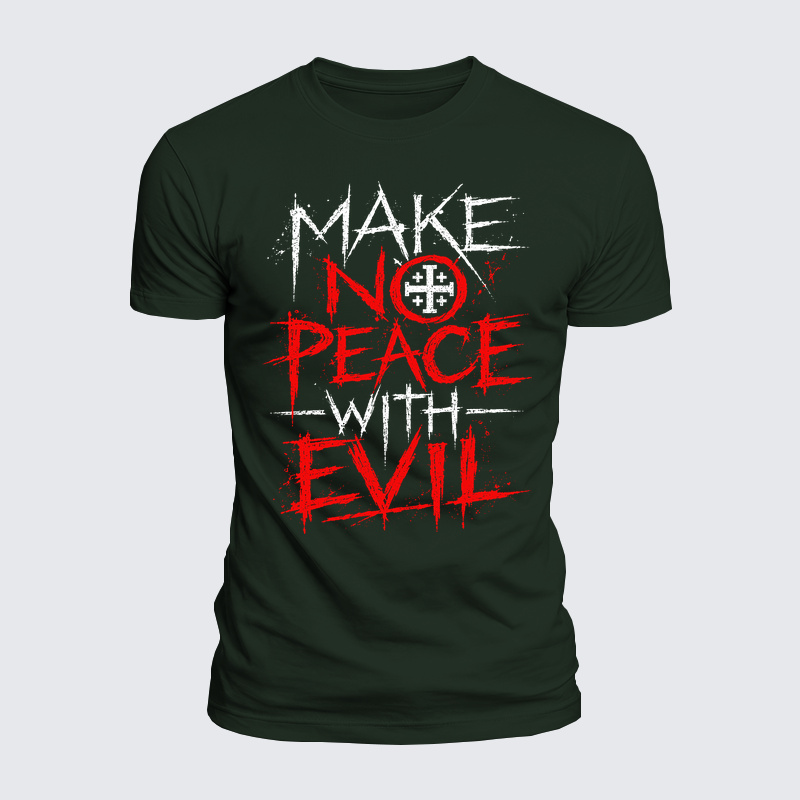 Luxe Mercerized Cotton Tee - Make No Peace with Evil