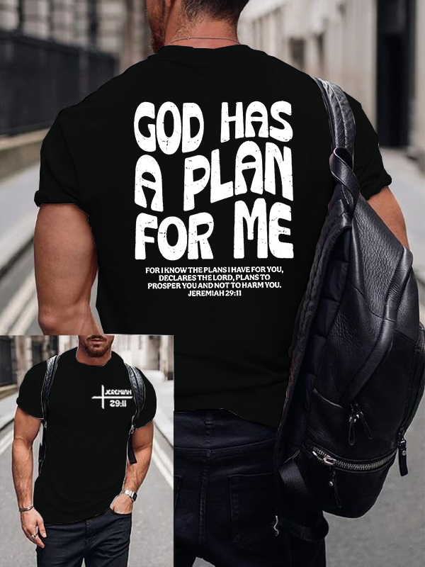 Man Of God Husband Dad Jesus God Christian Cotton T-Shirt