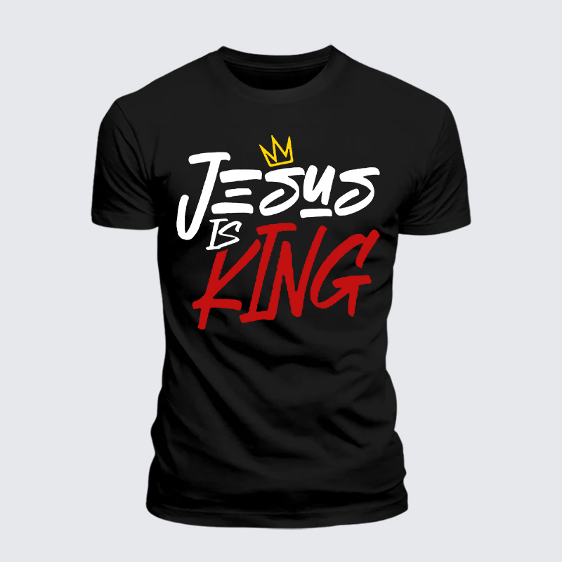 Man Of God Husband Dad Jesus God Christian Cotton T-Shirt