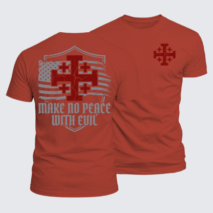 Luxe Mercerized Cotton Tee - Make No Peace with Evil
