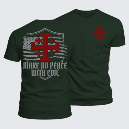 Luxe Mercerized Cotton Tee - Make No Peace with Evil