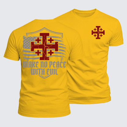 Luxe Mercerized Cotton Tee - Make No Peace with Evil