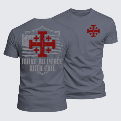 Luxe Mercerized Cotton Tee - Make No Peace with Evil