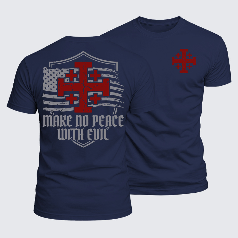Luxe Mercerized Cotton Tee - Make No Peace with Evil