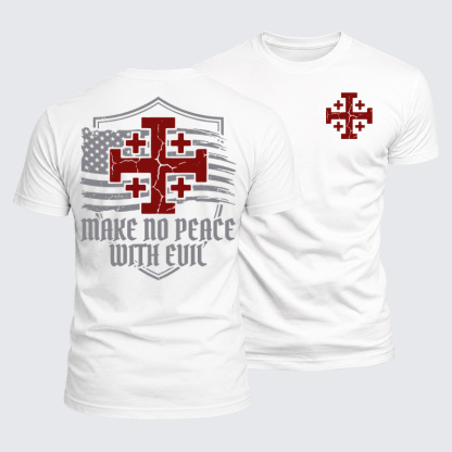 Luxe Mercerized Cotton Tee - Make No Peace with Evil