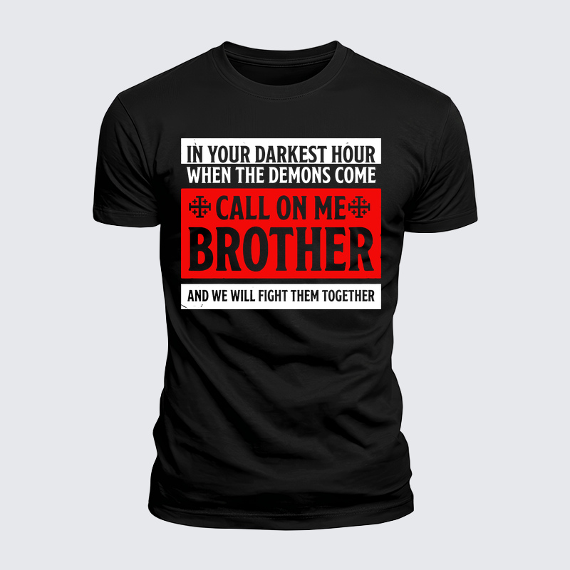 Luxe Mercerized Cotton Tee - Call On Me Brother – Knights of Faith