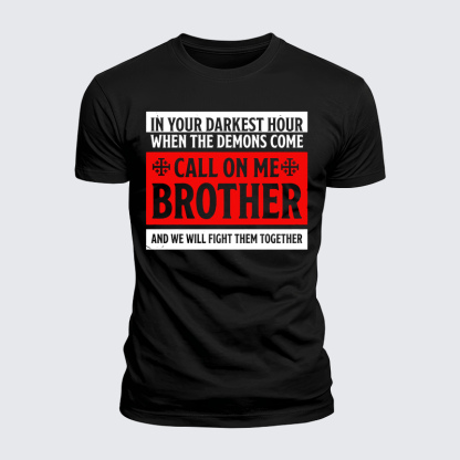 Luxe Mercerized Cotton Tee - Call On Me Brother – Knights of Faith