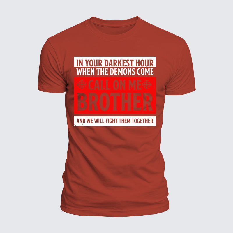 Luxe Mercerized Cotton Tee - Call On Me Brother – Knights of Faith