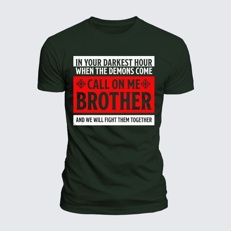 Luxe Mercerized Cotton Tee - Call On Me Brother – Knights of Faith