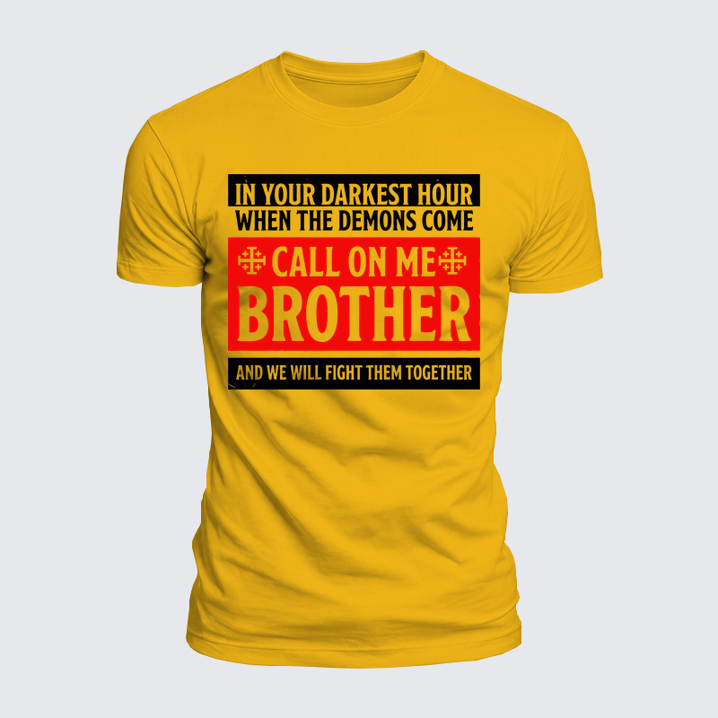 Luxe Mercerized Cotton Tee - Call On Me Brother – Knights of Faith