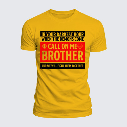 Luxe Mercerized Cotton Tee - Call On Me Brother – Knights of Faith
