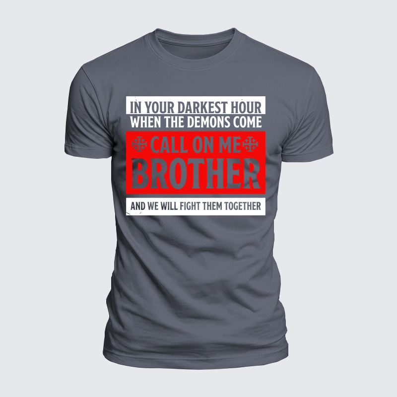 Luxe Mercerized Cotton Tee - Call On Me Brother – Knights of Faith