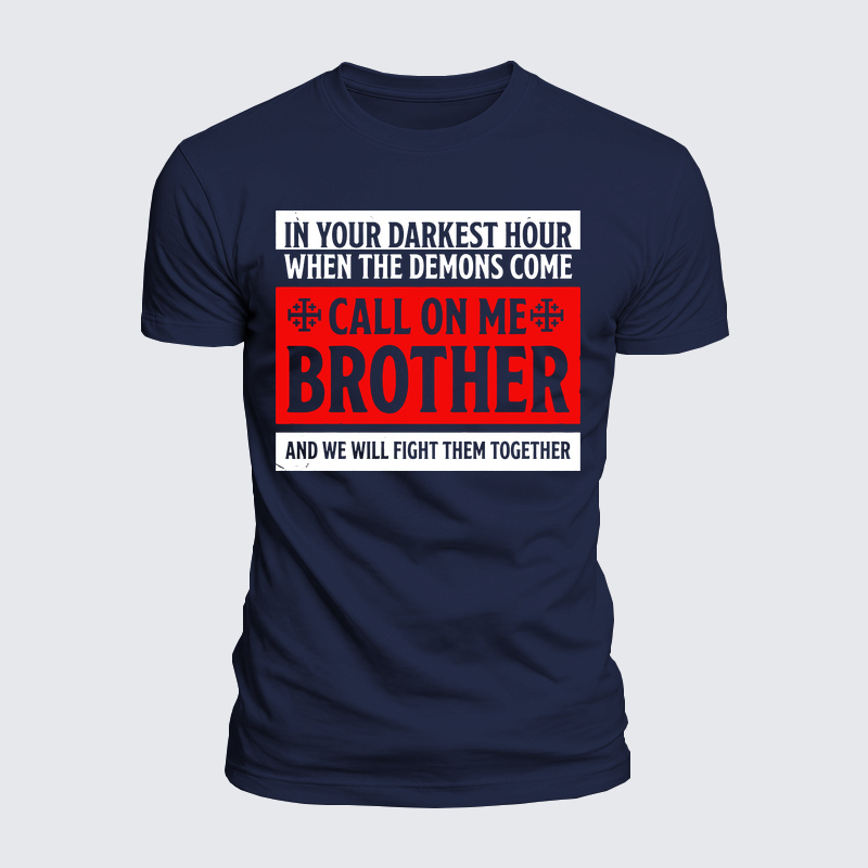Luxe Mercerized Cotton Tee - Call On Me Brother – Knights of Faith