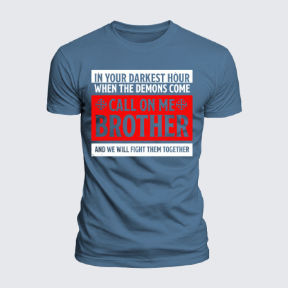 Luxe Mercerized Cotton Tee - Call On Me Brother – Knights of Faith