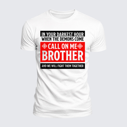 Luxe Mercerized Cotton Tee - Call On Me Brother – Knights of Faith
