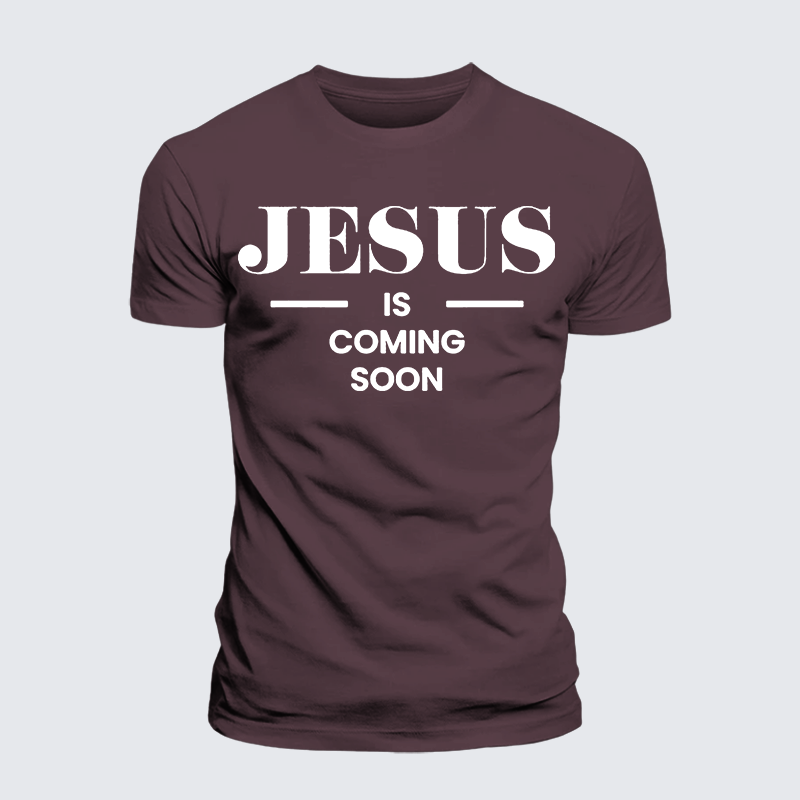 Jesus Is Coming Soon Jesus God Christian Premium Mercerized Cotton Tee