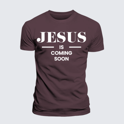 Jesus Is Coming Soon Jesus God Christian Premium Mercerized Cotton Tee