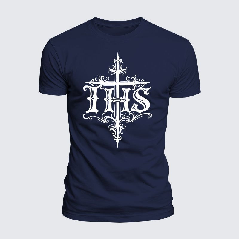 IHS Jesus God Christian  – Luxe Mercerized Interlock Cotton Tee