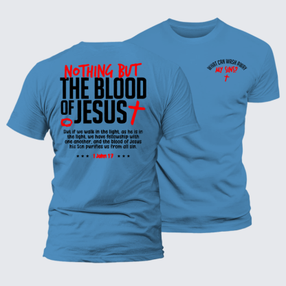 What Can Wash Away My Sins Jesus God Christian Premium Mercerized Cotton Tee