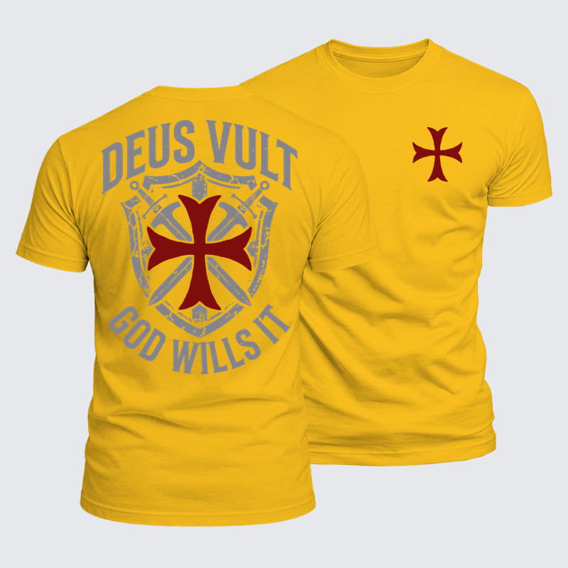 Luxe Mercerized Cotton Tee - Deus Vult: God Wills It