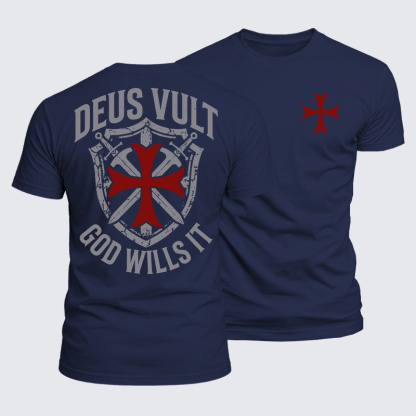 Luxe Mercerized Cotton Tee - Deus Vult: God Wills It