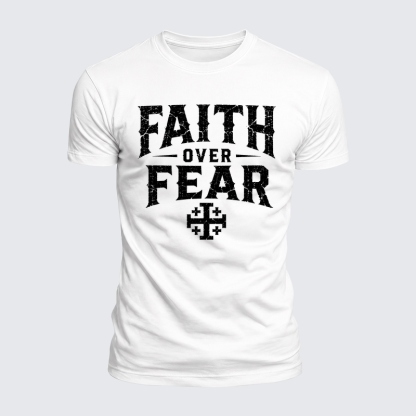 Luxe Mercerized Cotton Tee - Faith Over Fear