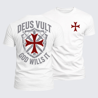 Luxe Mercerized Cotton Tee - Deus Vult: God Wills It