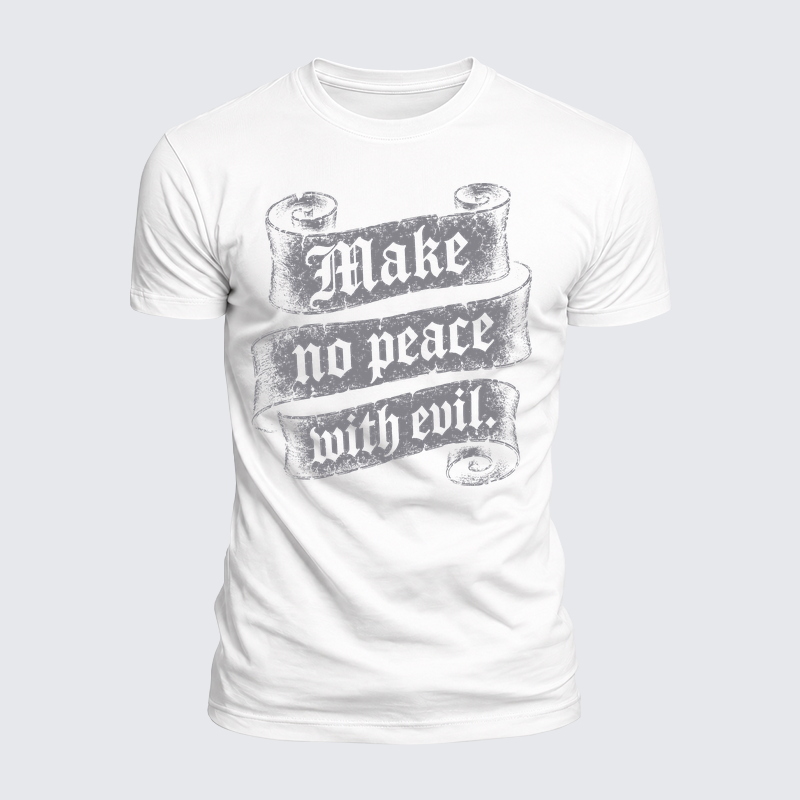 [Copy]Luxe Mercerized Cotton Tee - Make No Peace with Evil