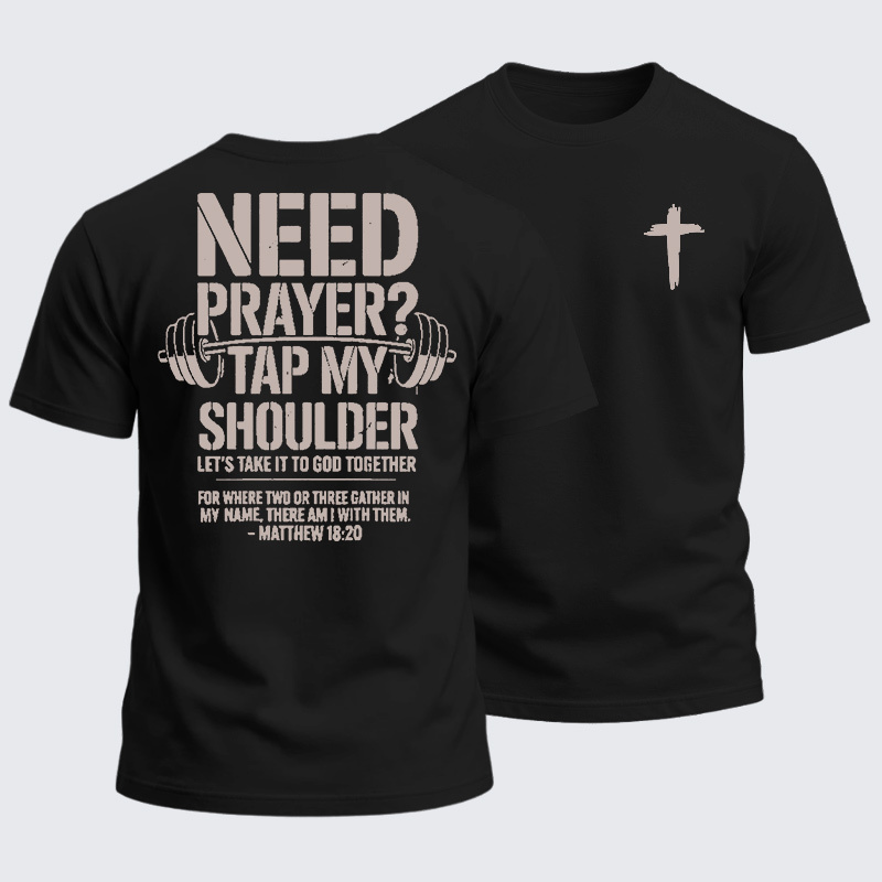 Man Of God Husband Dad Jesus God Christian Cotton T-Shirt
