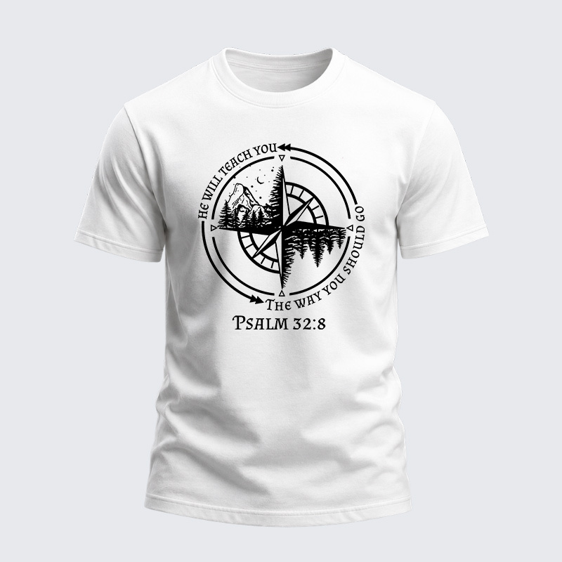 Heavyweight Cotton Tee - God Guides Christian