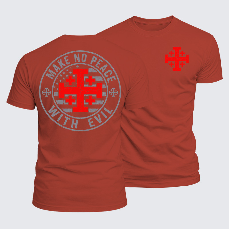 Luxe Mercerized Cotton Tee - Make No Peace with Evil