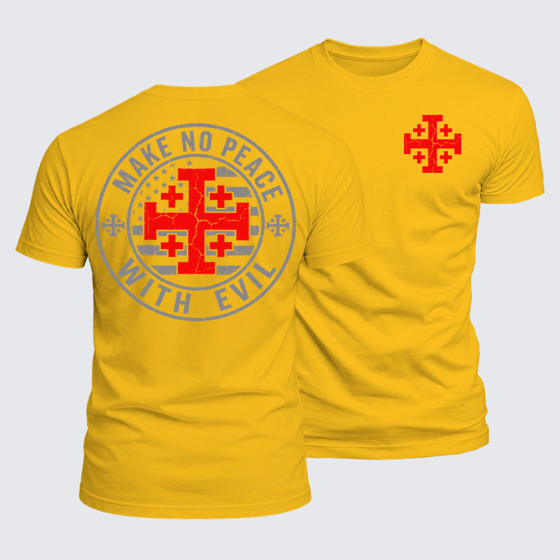 Luxe Mercerized Cotton Tee - Make No Peace with Evil