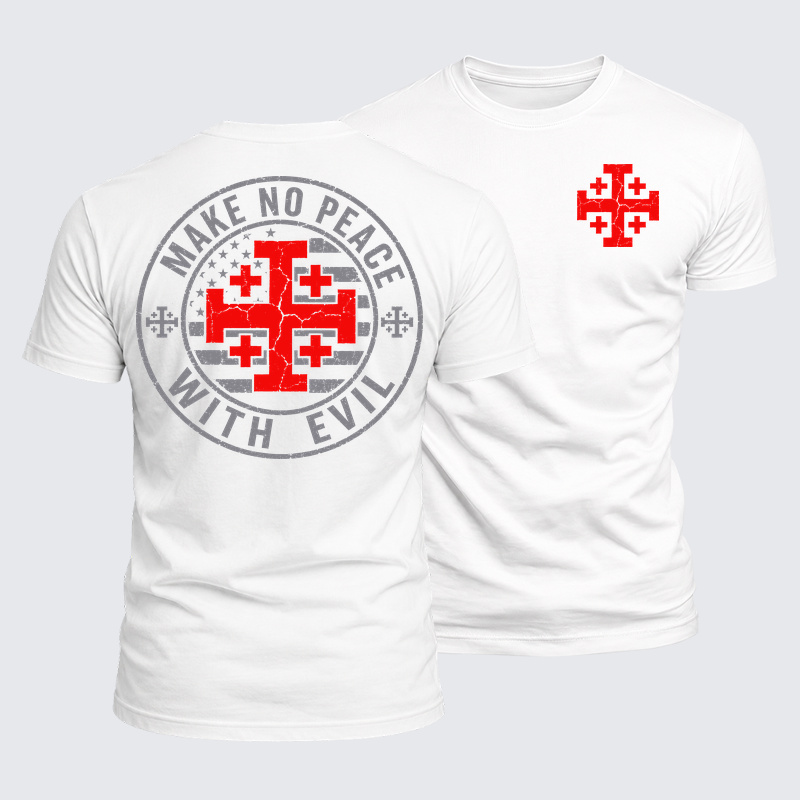 Luxe Mercerized Cotton Tee - Make No Peace with Evil