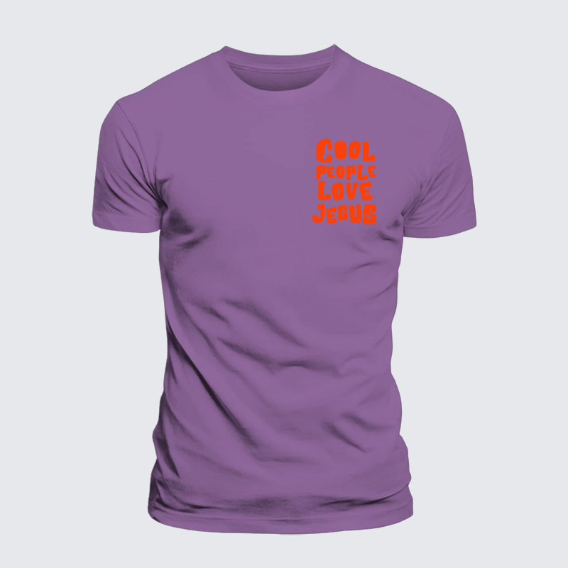 Cool People Love Jesus Jesus God Christian Premium Mercerized Cotton Tee