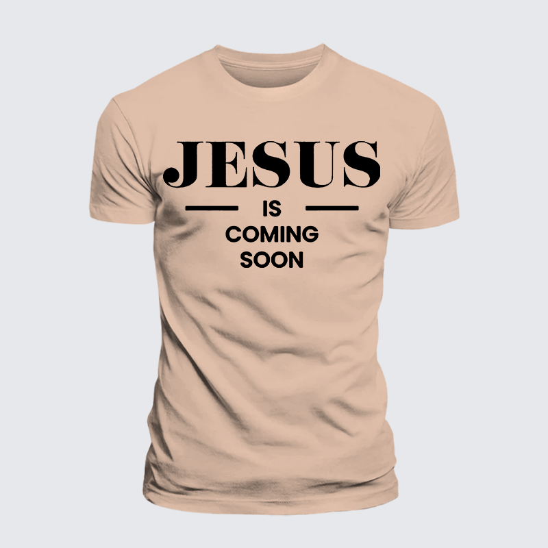 Jesus Is Coming Soon Jesus God Christian Premium Mercerized Cotton Tee