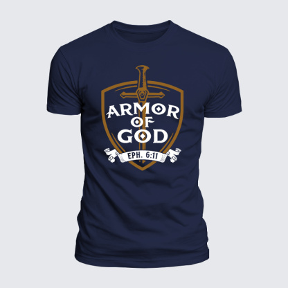 Armor Of God Jesus God Christian  – Luxe Mercerized Interlock Cotton Tee