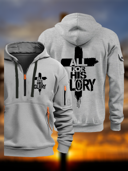All For His Glory Jesus God Christian Zipper Hoodies