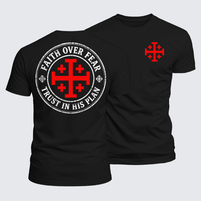 Man Of God Husband Dad Jesus God Christian Cotton T-Shirt