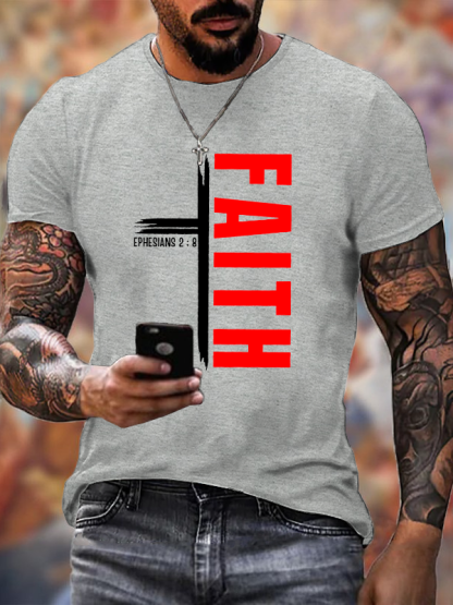 Faith Jesus God Christian Cotton T-Shirt