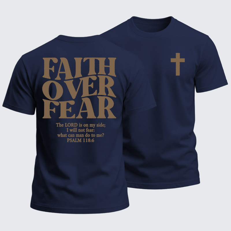 Heavyweight Cotton Tee - Faith Over Fear