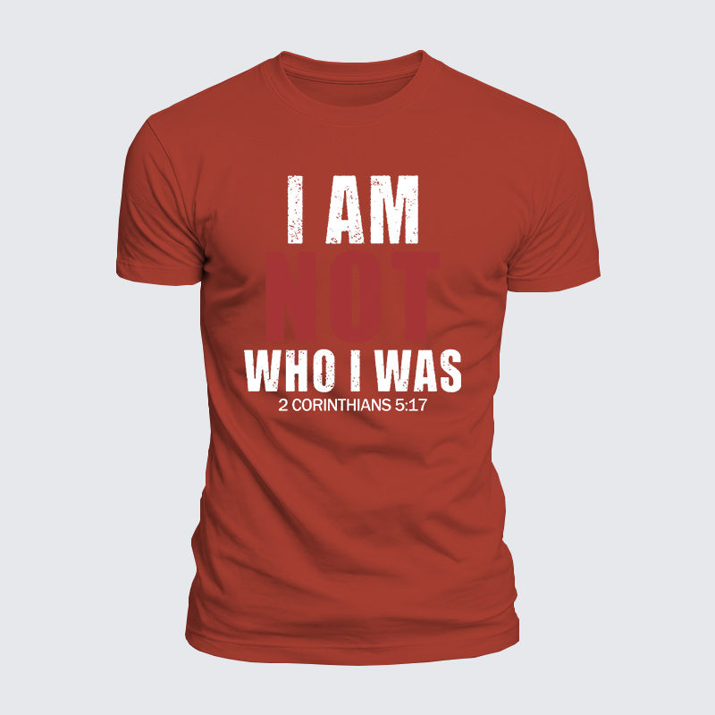 I Am Not Who I Was Jesus God Christian  – Luxe Mercerized Interlock Cotton Tee