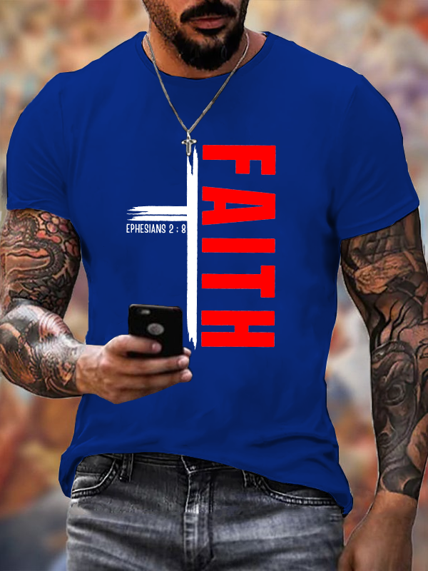 Faith Jesus God Christian Cotton T-Shirt