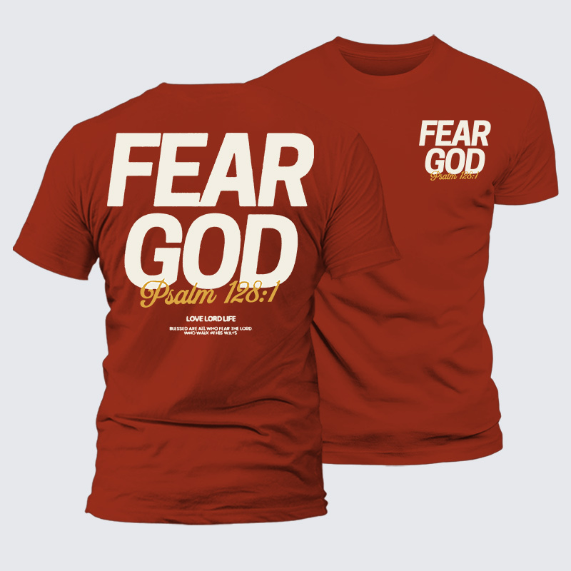 Fear God Jesus God Christian Premium Mercerized Cotton Tee
