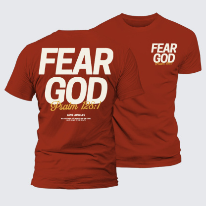 Fear God Jesus God Christian Premium Mercerized Cotton Tee