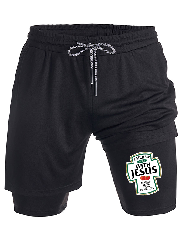 Catch Up With Jesus Christian Performance Shorts