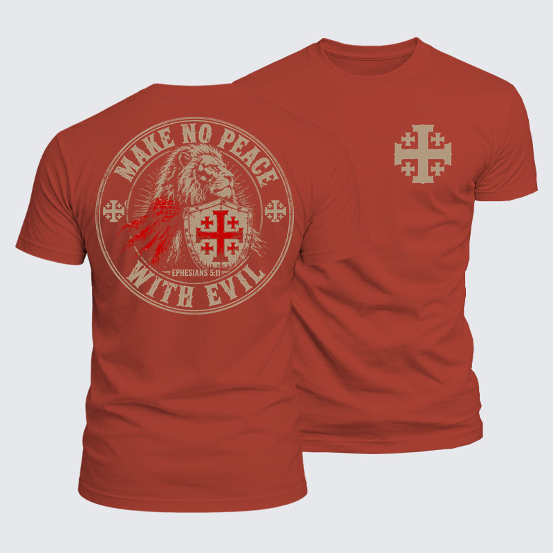 Luxe Mercerized Cotton Tee - Make No Peace With Evil